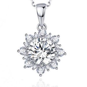 925 Sterling Silver White Sapphire Pendant